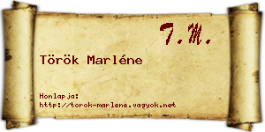 Török Marléne névjegykártya